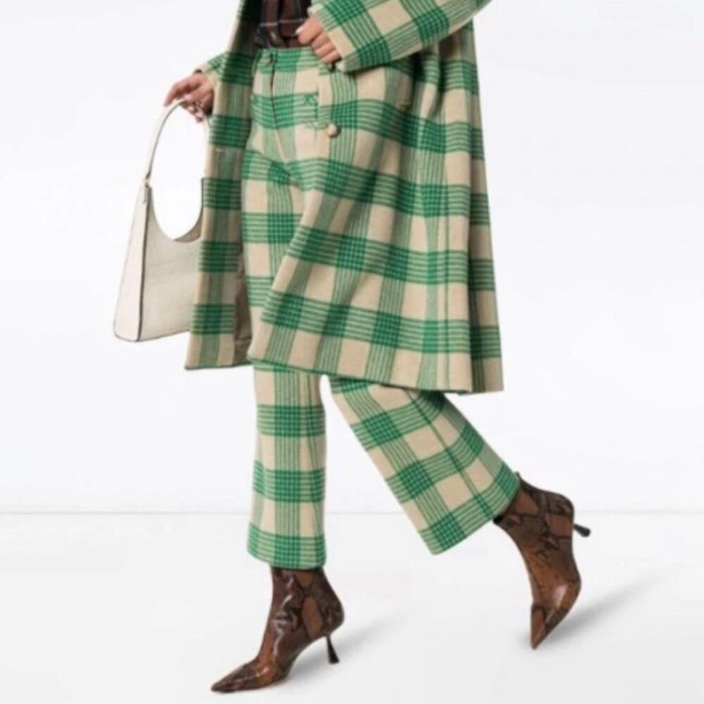Rejina Pyo Willa Plaid Wool Pants Sz S